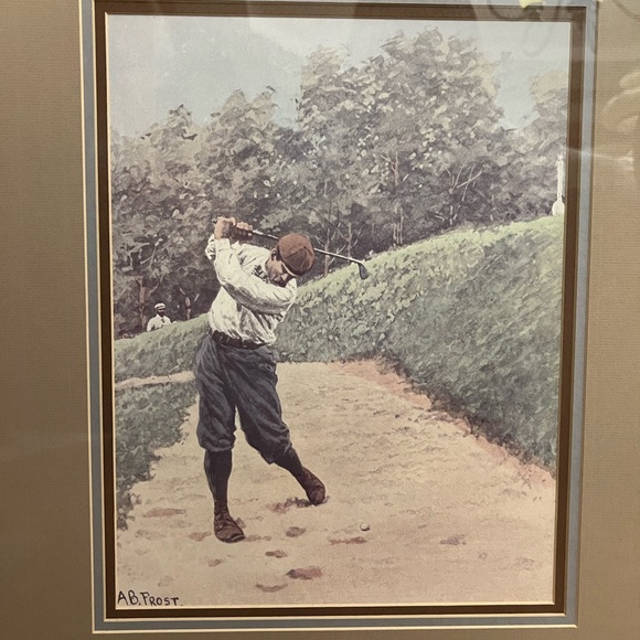 A. B. Frost Artwork - 2 pieces of vintage golf prints - Picture 7 of 7